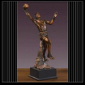 Basketball Player - Large Antique Bronze Resin - 6"W x 18.5"H